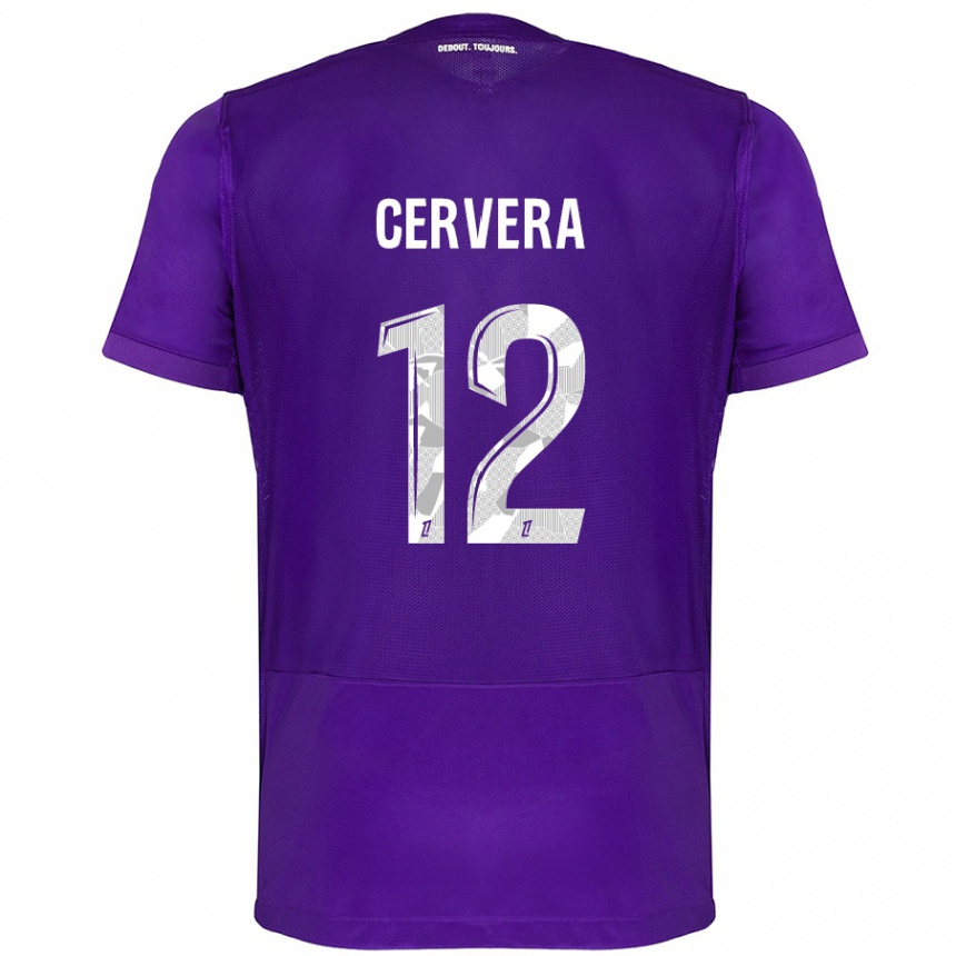 Kids Football Laurianne Cervera #12 Purple White Home Jersey 2024/25 T-Shirt Australia