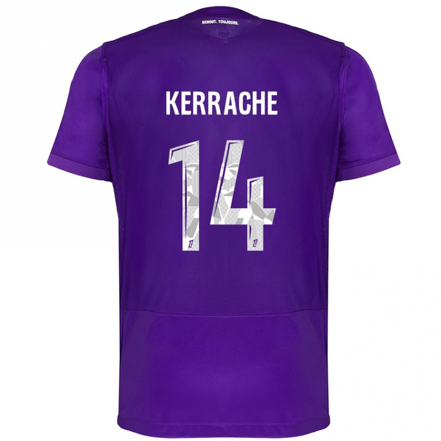 Kids Football Marina Kerrache #14 Purple White Home Jersey 2024/25 T-Shirt Australia