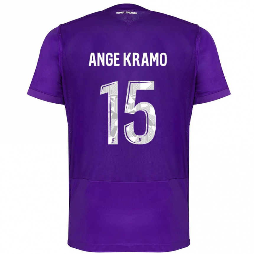 Kids Football Marie Ange Kramo #15 Purple White Home Jersey 2024/25 T-Shirt Australia