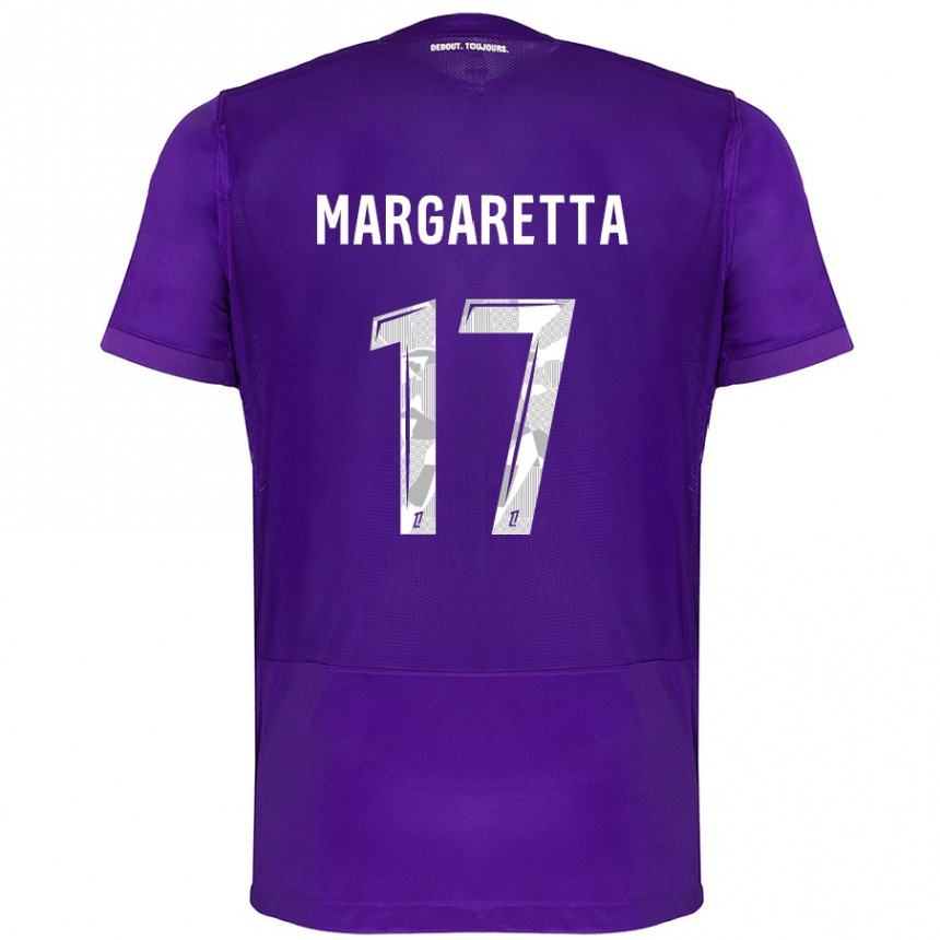 Kids Football Jessica Margaretta #17 Purple White Home Jersey 2024/25 T-Shirt Australia