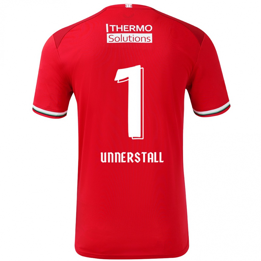 Kids Football Lars Unnerstall #1 Red White Home Jersey 2024/25 T-Shirt Australia