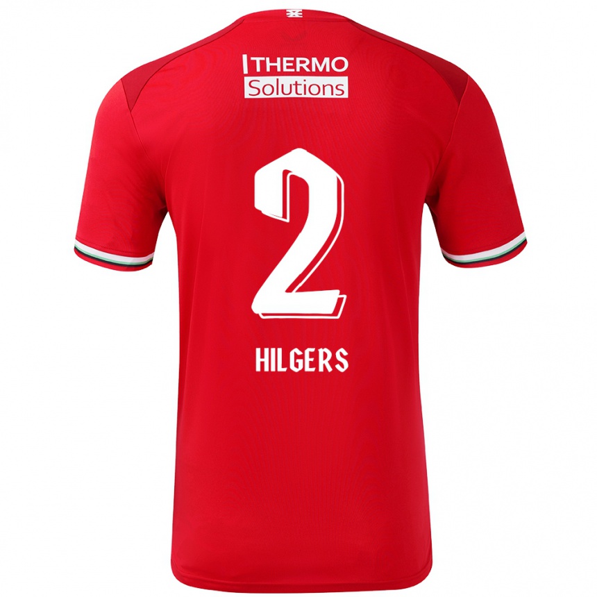 Kids Football Mees Hilgers #2 Red White Home Jersey 2024/25 T-Shirt Australia