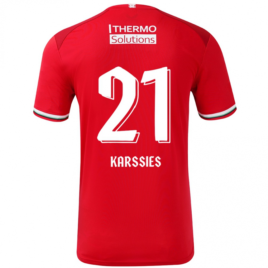 Kids Football Sam Karssies #21 Red White Home Jersey 2024/25 T-Shirt Australia