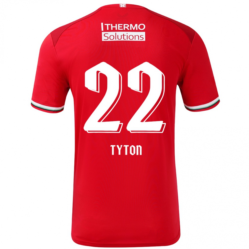 Kids Football Przemyslaw Tyton #22 Red White Home Jersey 2024/25 T-Shirt Australia