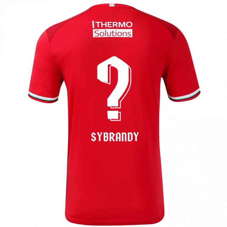 Kids Football Sander Sybrandy #0 Red White Home Jersey 2024/25 T-Shirt Australia