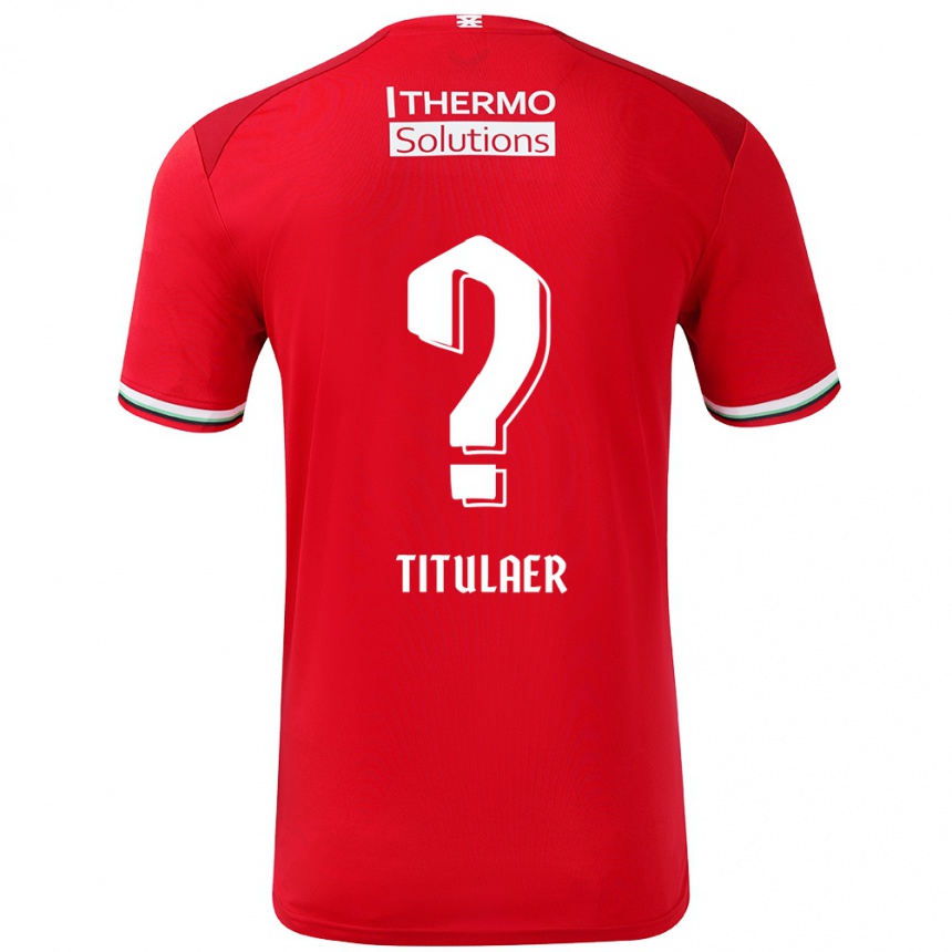 Kids Football Björn Titulaer #0 Red White Home Jersey 2024/25 T-Shirt Australia