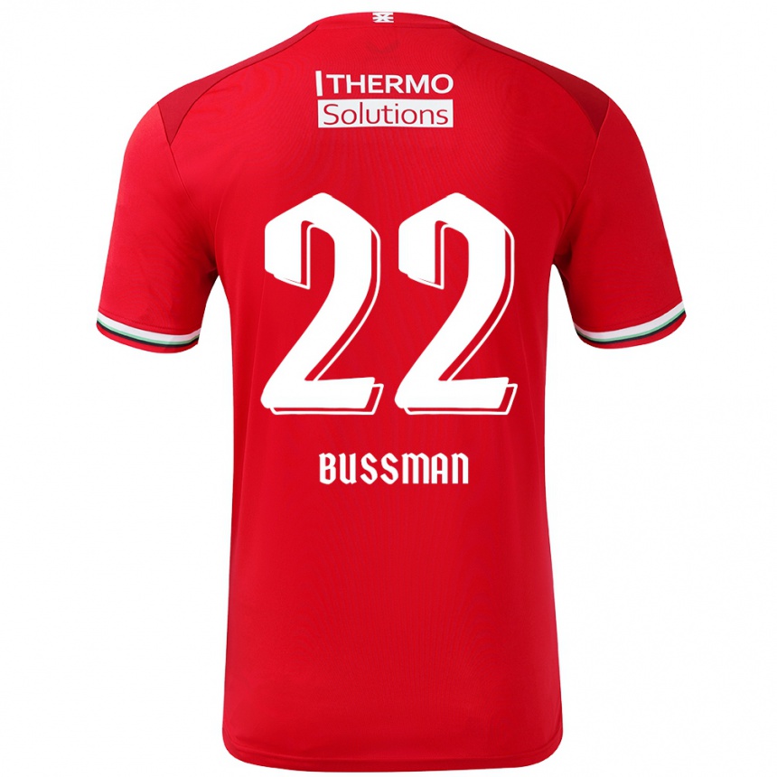 Kids Football Fiene Bussman #22 Red White Home Jersey 2024/25 T-Shirt Australia