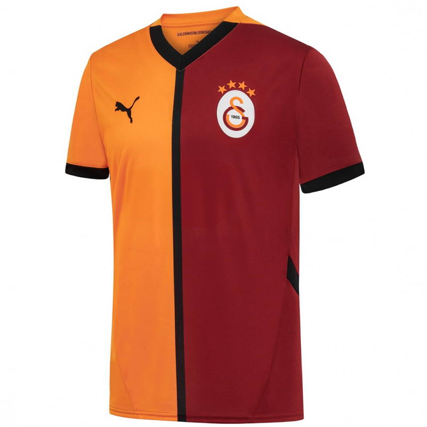 Kids Football Kazımcan Karataş #88 Yellow Red Home Jersey 2024/25 T-Shirt Australia