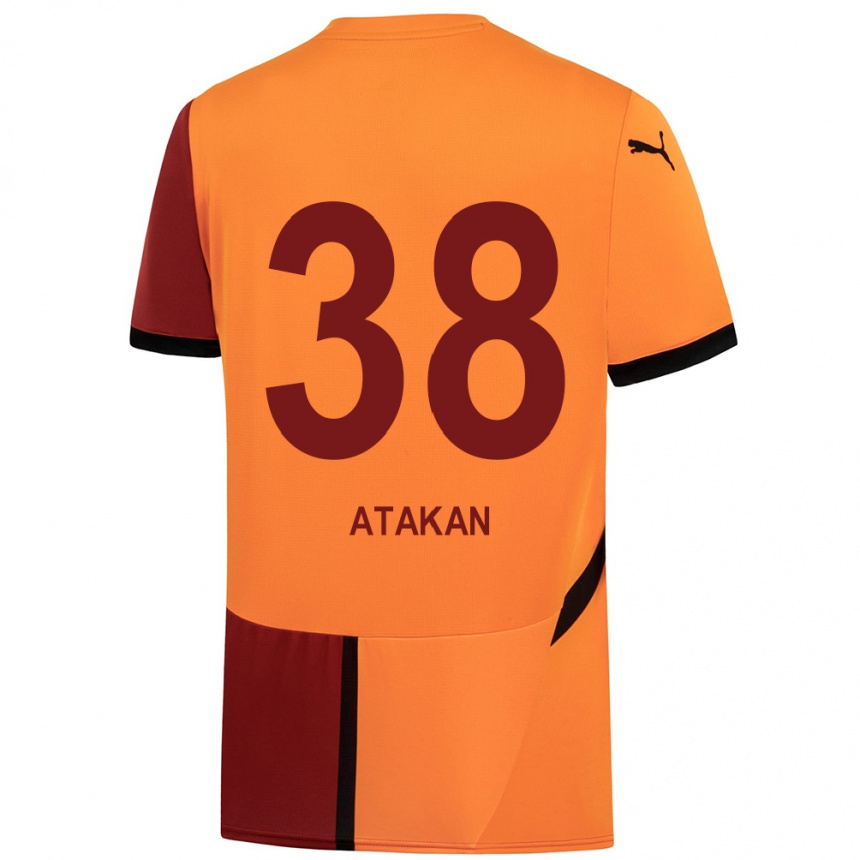 Kids Football Atakan Ordu #38 Yellow Red Home Jersey 2024/25 T-Shirt Australia