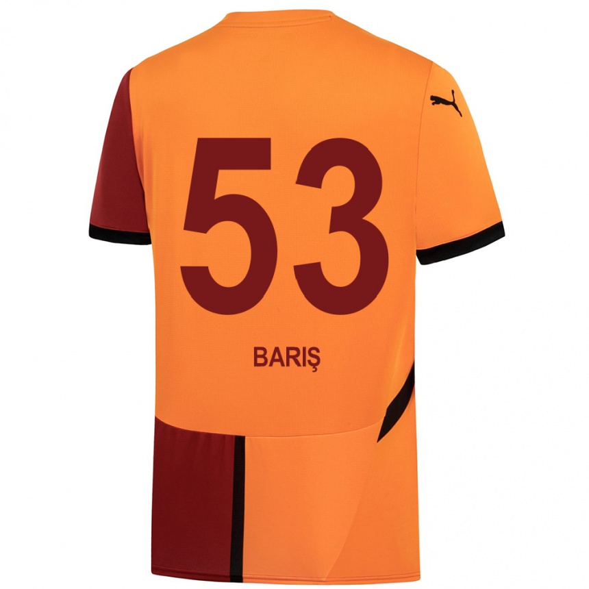 Kids Football Barış Alper Yılmaz #53 Yellow Red Home Jersey 2024/25 T-Shirt Australia