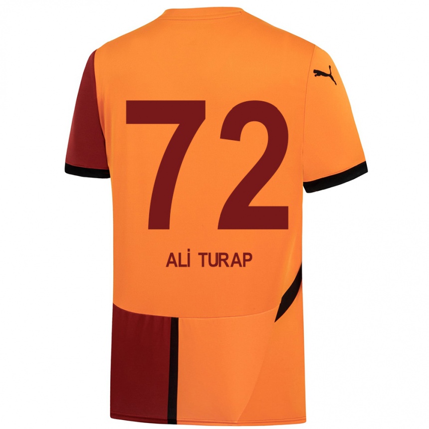 Kids Football Ali Turap Bülbül #72 Yellow Red Home Jersey 2024/25 T-Shirt Australia