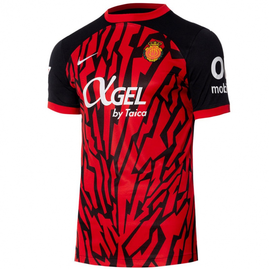 Kids Football Borja Reyes #0 Black Red Home Jersey 2024/25 T-Shirt Australia