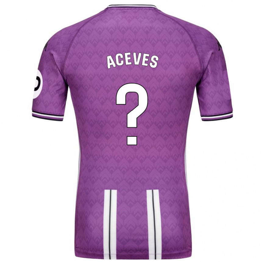 Kids Football Álvaro Aceves #0 Purple White Home Jersey 2024/25 T-Shirt Australia