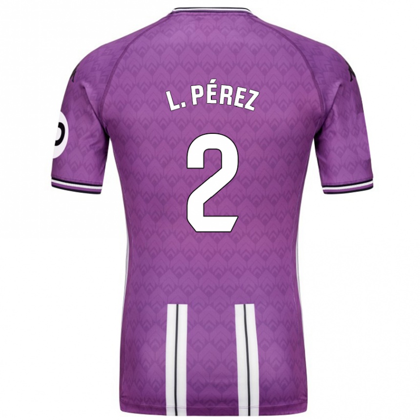 Kids Football Luis Pérez #2 Purple White Home Jersey 2024/25 T-Shirt Australia