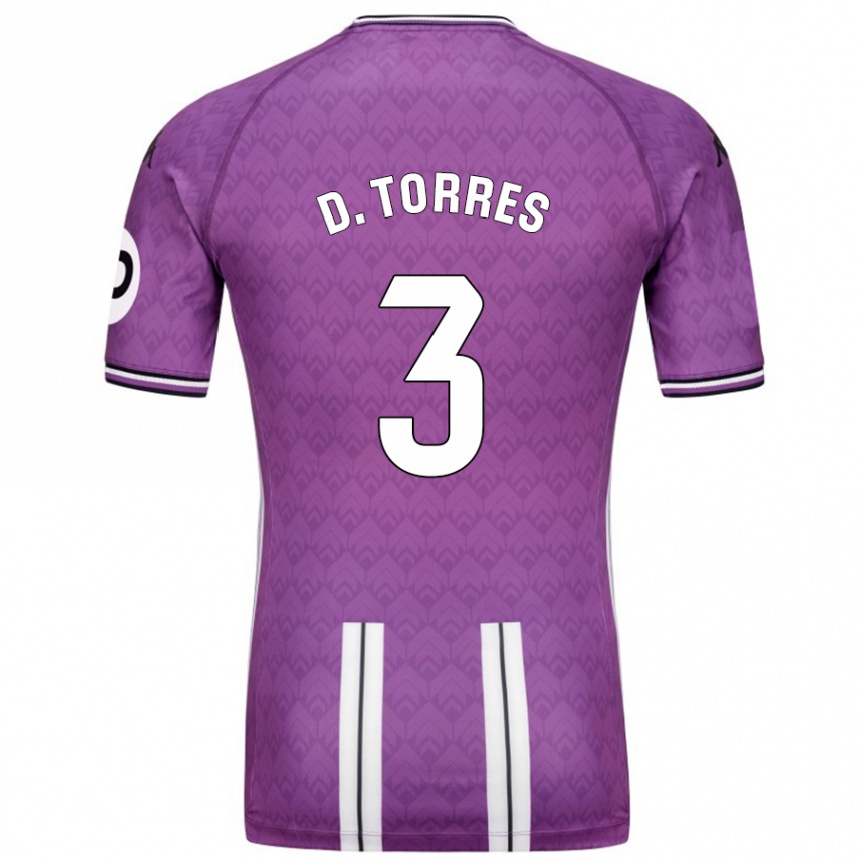 Kids Football David Torres #3 Purple White Home Jersey 2024/25 T-Shirt Australia