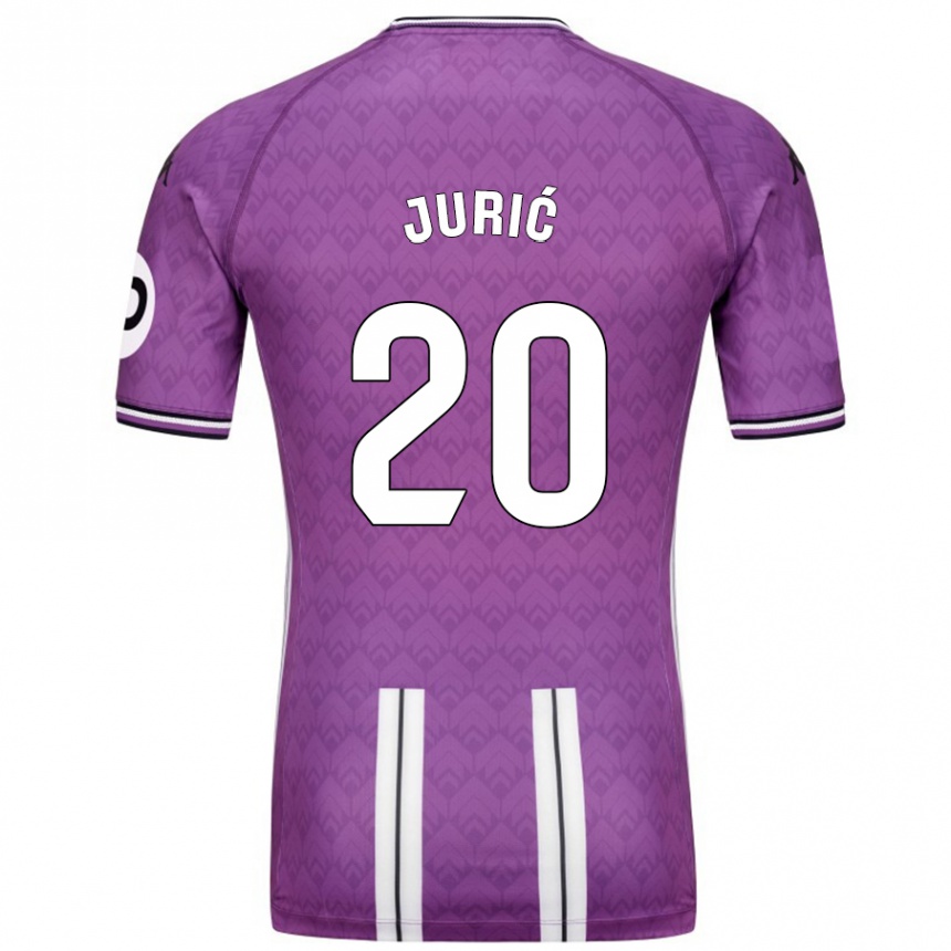 Kids Football Stanko Juric #20 Purple White Home Jersey 2024/25 T-Shirt Australia