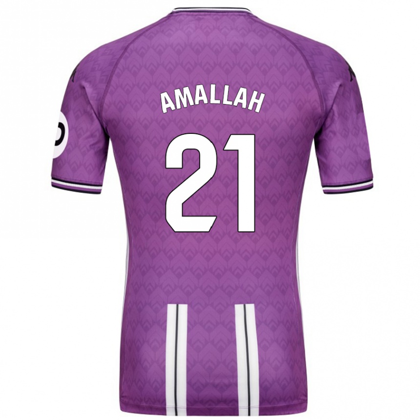 Kids Football Selim Amallah #21 Purple White Home Jersey 2024/25 T-Shirt Australia