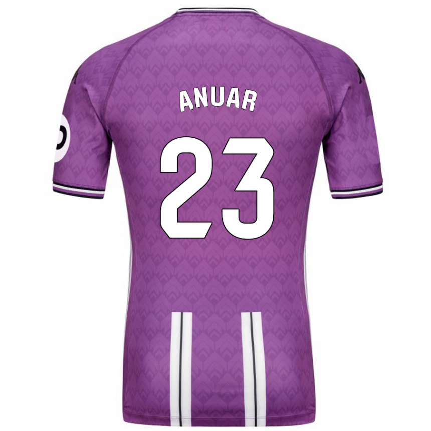 Kids Football Anuar #23 Purple White Home Jersey 2024/25 T-Shirt Australia