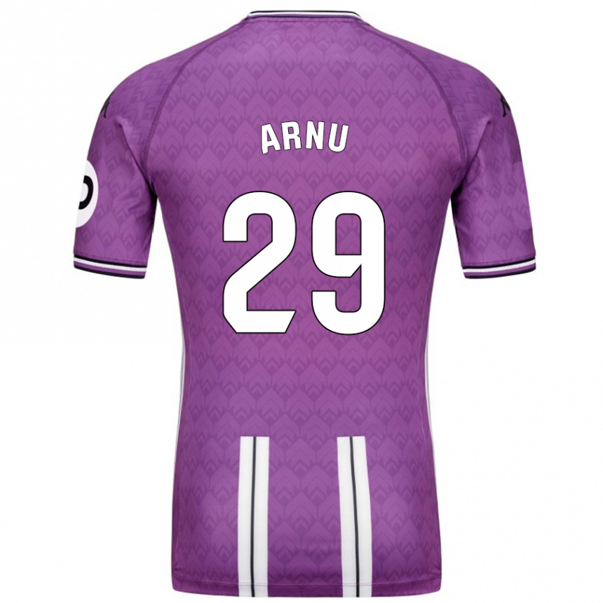 Kids Football Adrián Arnu #29 Purple White Home Jersey 2024/25 T-Shirt Australia