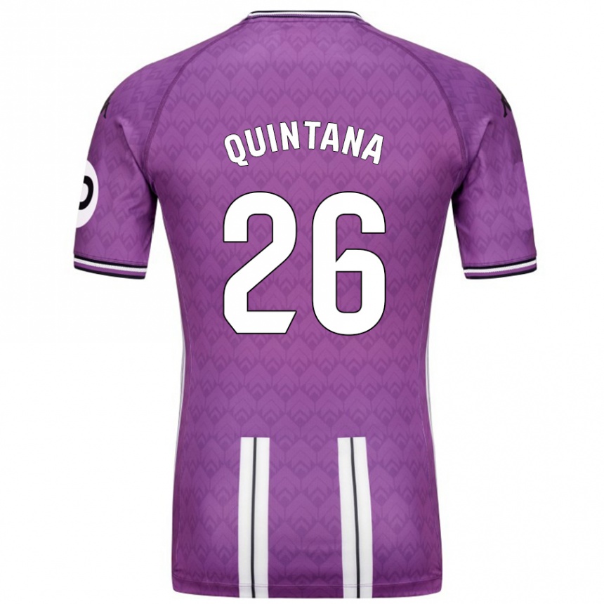 Kids Football Alberto Quintana #26 Purple White Home Jersey 2024/25 T-Shirt Australia