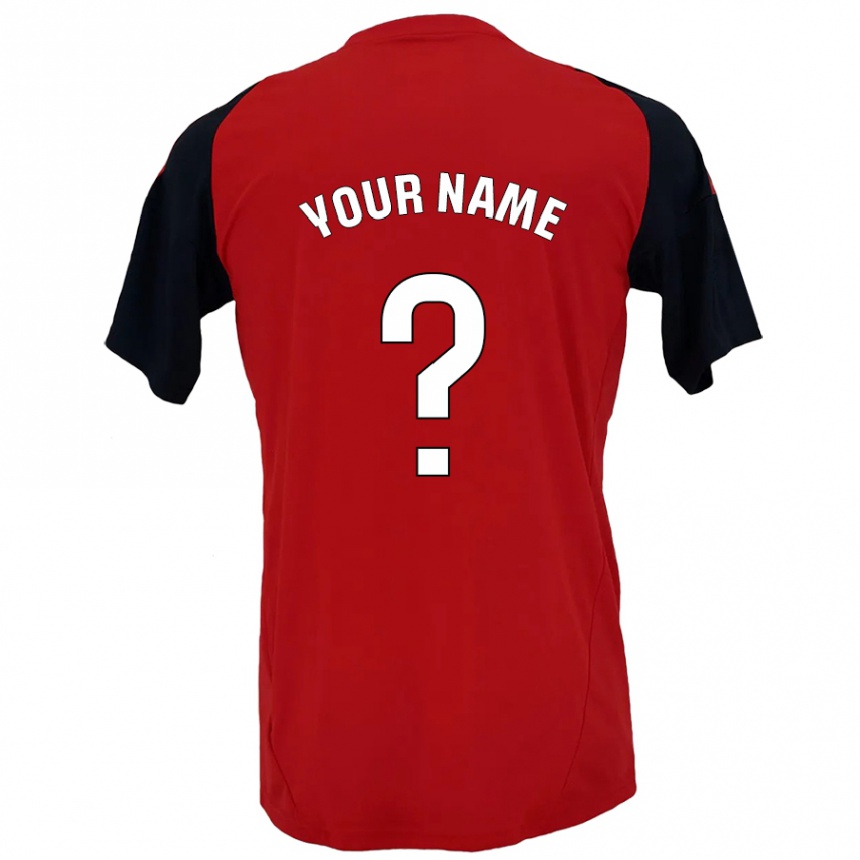 Kids Football Your Name #0 Red Black Home Jersey 2024/25 T-Shirt Australia