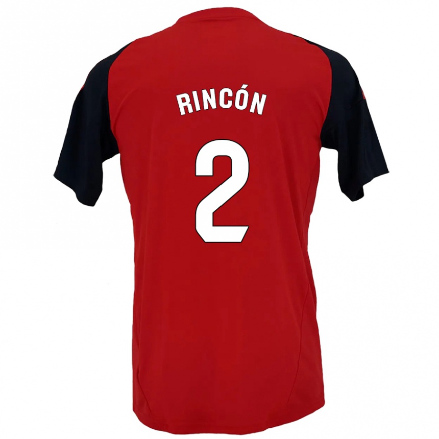 Kids Football Hugo Rincón #2 Red Black Home Jersey 2024/25 T-Shirt Australia