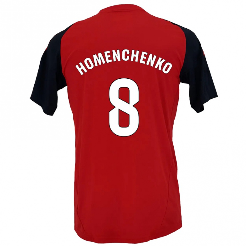 Kids Football Santiago Homenchenko #8 Red Black Home Jersey 2024/25 T-Shirt Australia