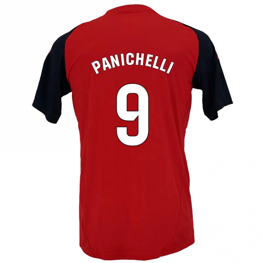 Kids Football Joaquín Panichelli #9 Red Black Home Jersey 2024/25 T-Shirt Australia