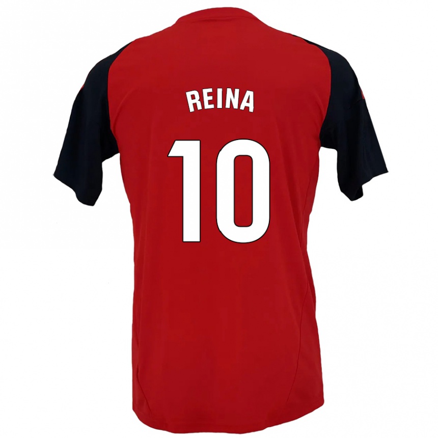 Kids Football Alberto Reina #10 Red Black Home Jersey 2024/25 T-Shirt Australia