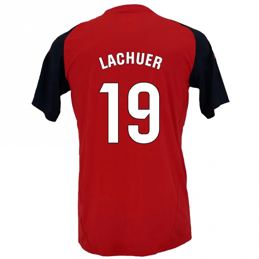 Kids Football Mathis Lachuer #19 Red Black Home Jersey 2024/25 T-Shirt Australia