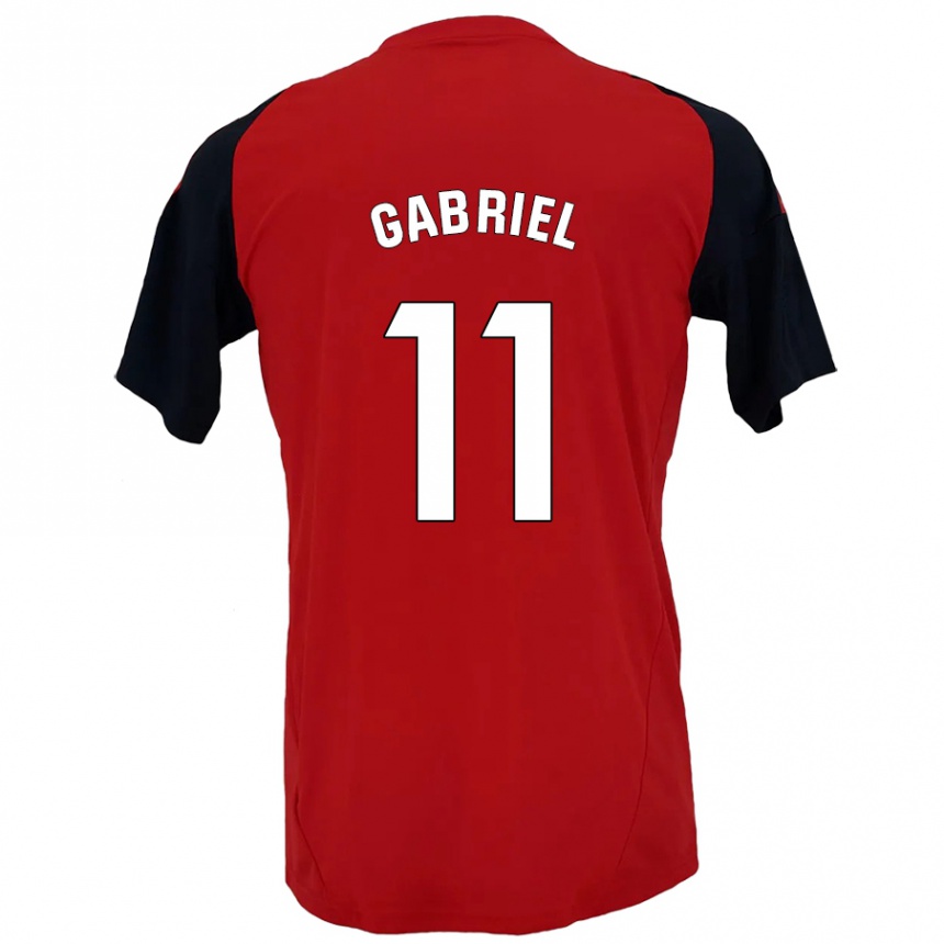 Kids Football Sergio Gabriel #11 Red Black Home Jersey 2024/25 T-Shirt Australia