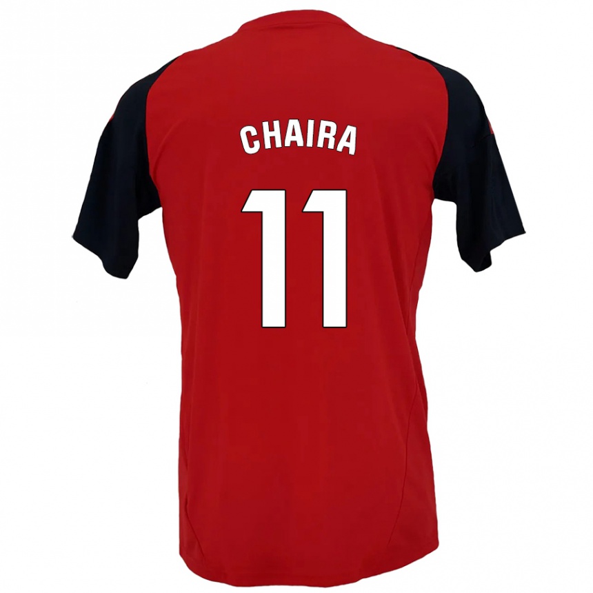 Kids Football Ilyas Chaira #11 Red Black Home Jersey 2024/25 T-Shirt Australia