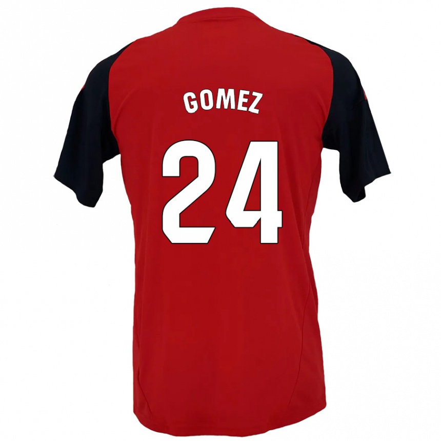 Kids Football Jonathan Gómez #24 Red Black Home Jersey 2024/25 T-Shirt Australia