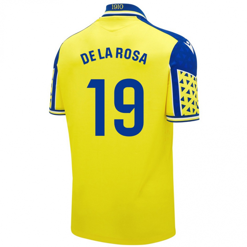 Kids Football José Antonio De La Rosa #19 Yellow Blue Home Jersey 2024/25 T-Shirt Australia