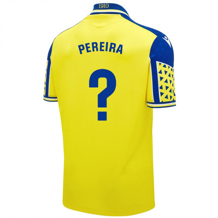 Kids Football Raúl Pereira #0 Yellow Blue Home Jersey 2024/25 T-Shirt Australia