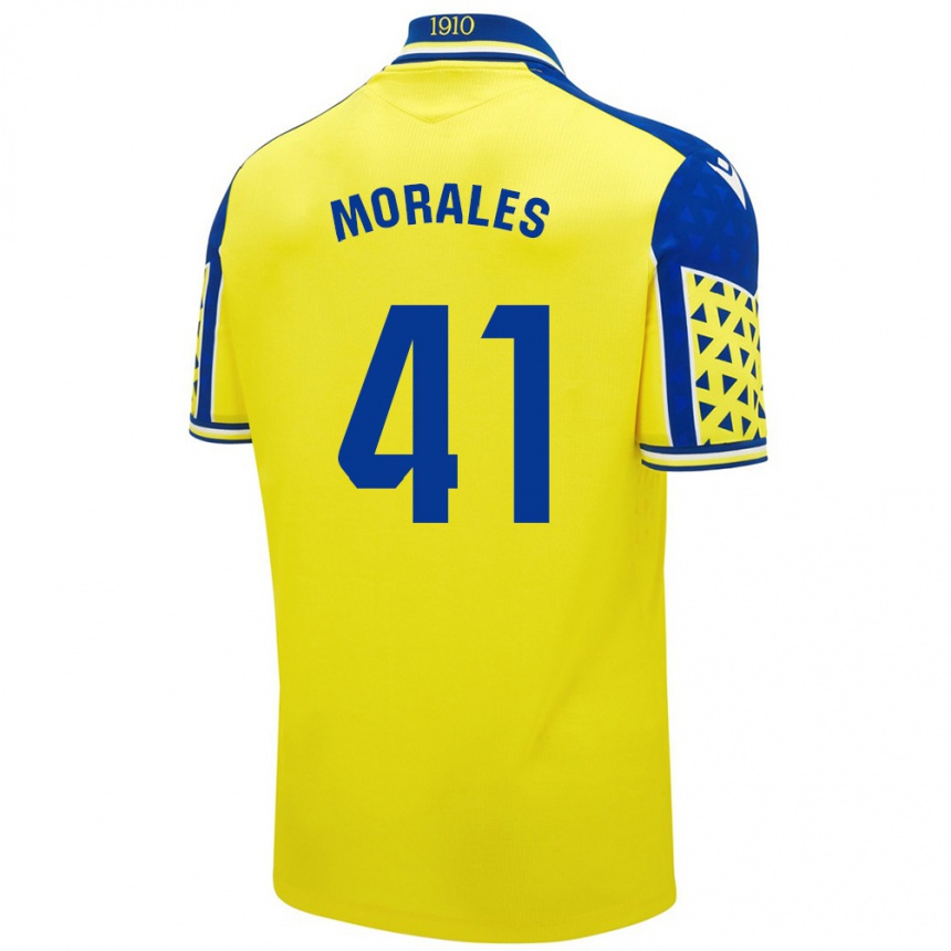 Kids Football Luis Morales #41 Yellow Blue Home Jersey 2024/25 T-Shirt Australia