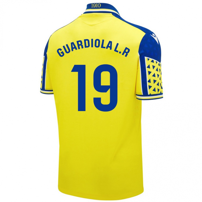 Kids Football Sergi Guardiola #19 Yellow Blue Home Jersey 2024/25 T-Shirt Australia