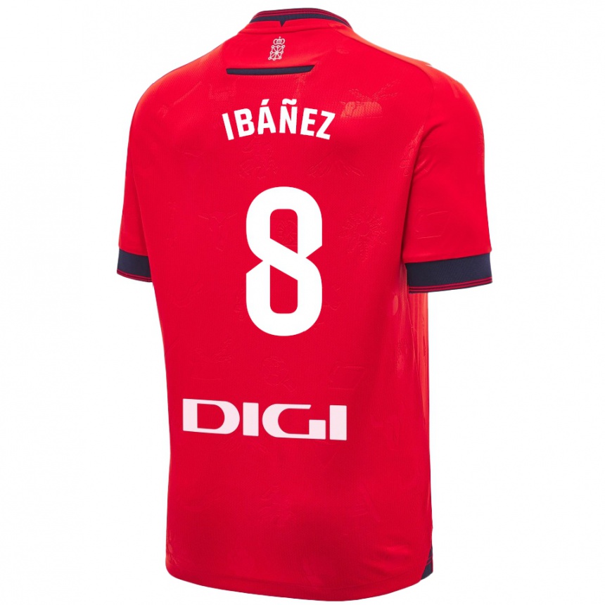 Kids Football Pablo Ibáñez #8 Red White Home Jersey 2024/25 T-Shirt Australia