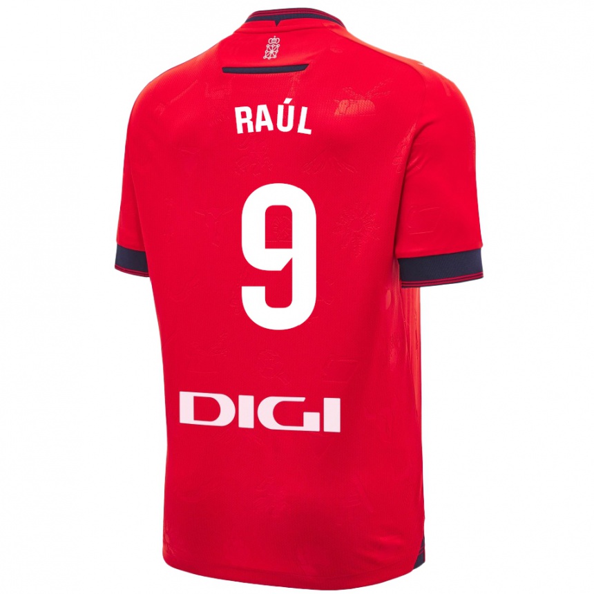 Kids Football Raúl García #9 Red White Home Jersey 2024/25 T-Shirt Australia