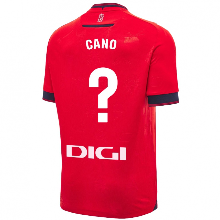 Kids Football Javi Caño #0 Red White Home Jersey 2024/25 T-Shirt Australia