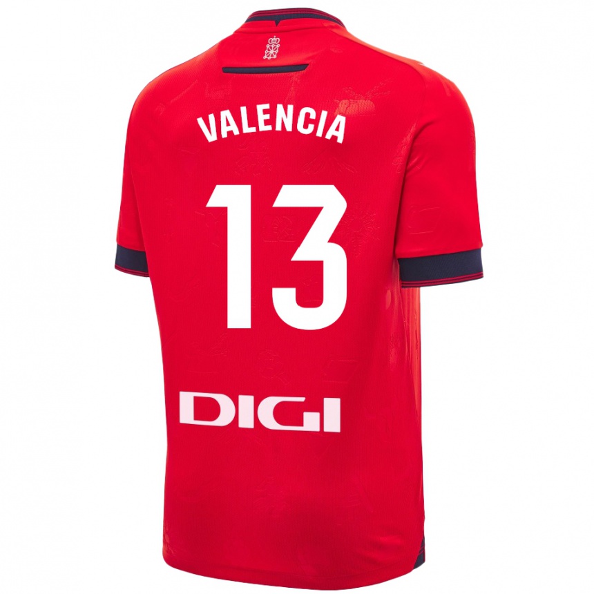 Kids Football Pablo Valencia #13 Red White Home Jersey 2024/25 T-Shirt Australia