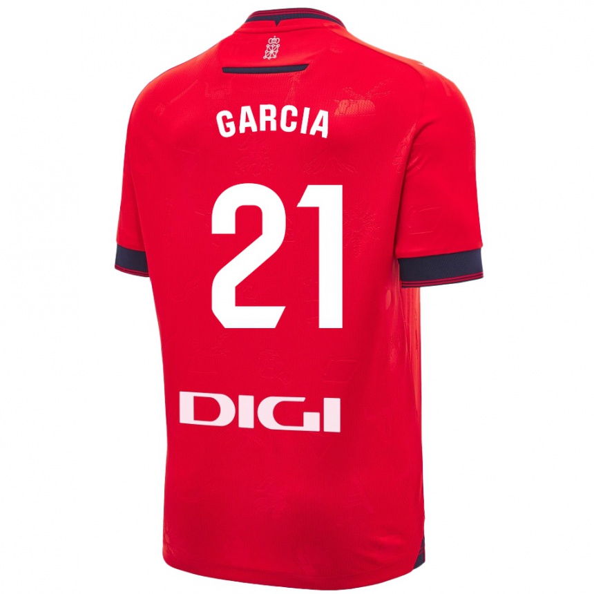 Kids Football Jon García #21 Red White Home Jersey 2024/25 T-Shirt Australia