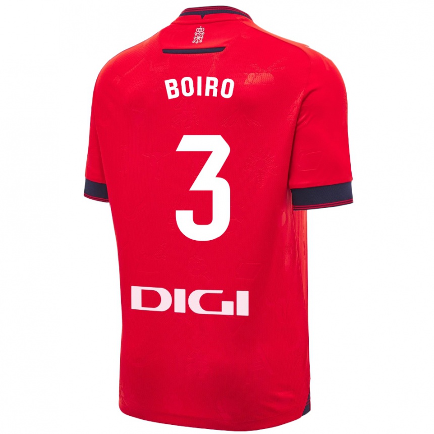 Kids Football Adama Boiro #3 Red White Home Jersey 2024/25 T-Shirt Australia