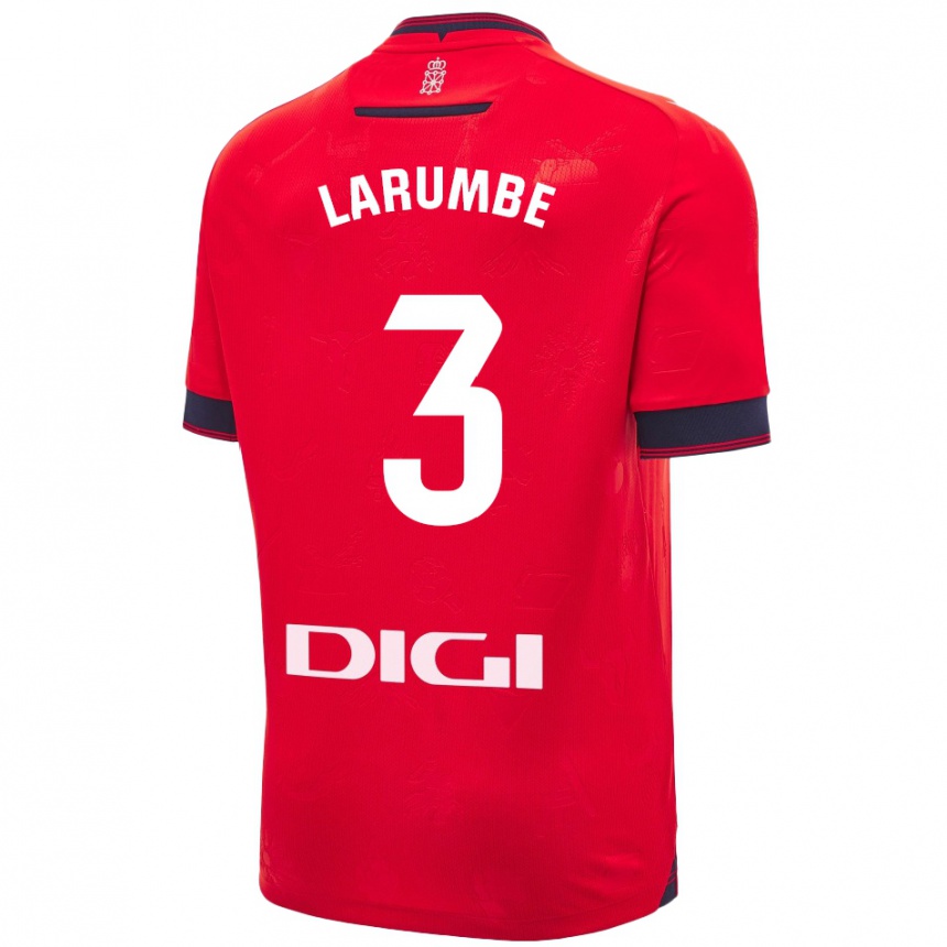 Kids Football Saioa Larumbe Beloqui #3 Red White Home Jersey 2024/25 T-Shirt Australia