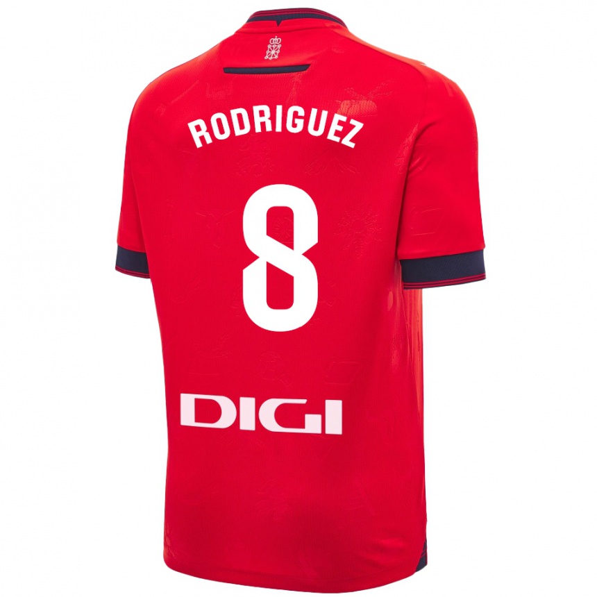 Kids Football Vanessa Rodríguez Iribarren #8 Red White Home Jersey 2024/25 T-Shirt Australia