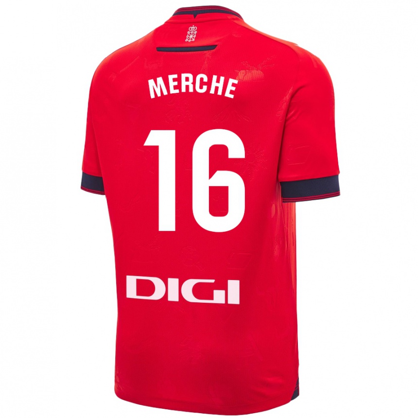 Kids Football Merche Izal García #16 Red White Home Jersey 2024/25 T-Shirt Australia