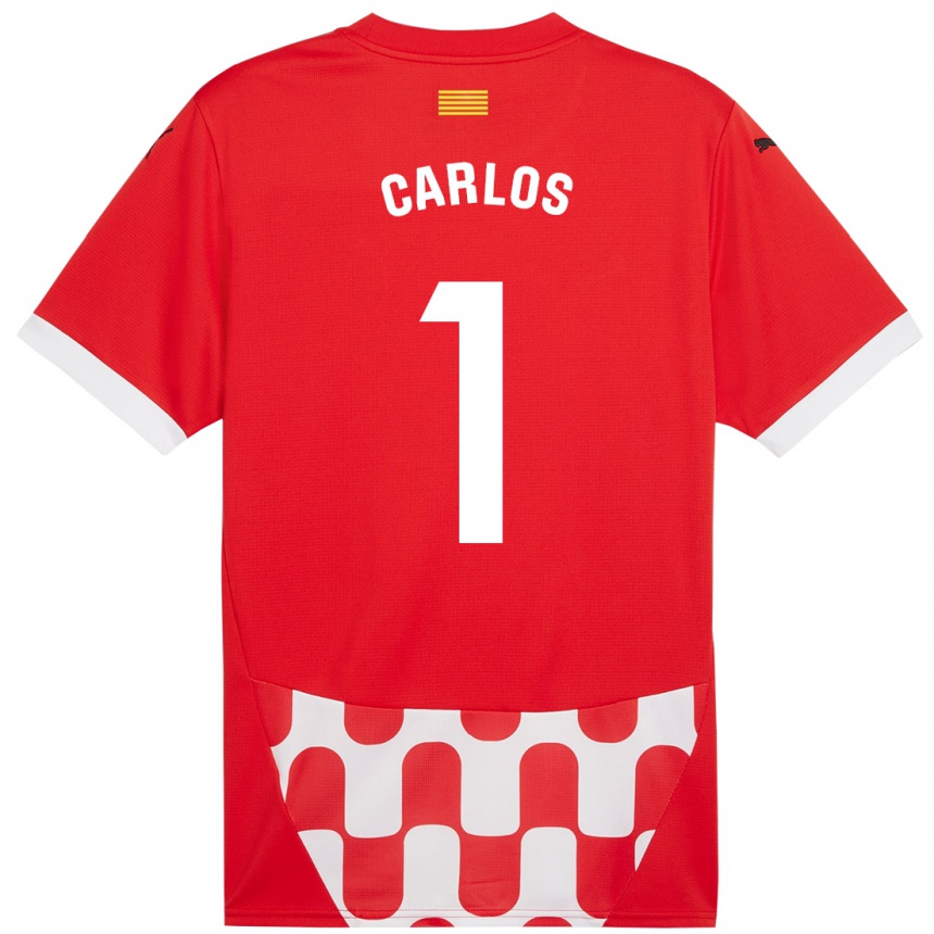 Kids Football Juan Carlos #1 Red White Home Jersey 2024/25 T-Shirt Australia