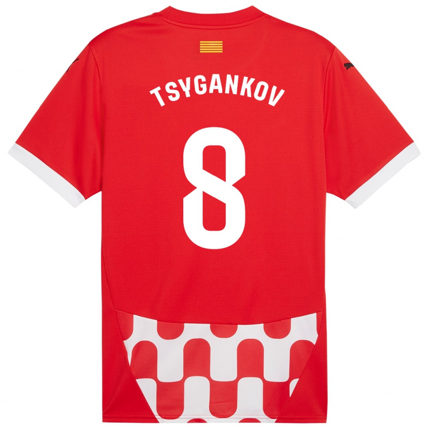 Kids Football Viktor Tsygankov #8 Red White Home Jersey 2024/25 T-Shirt Australia