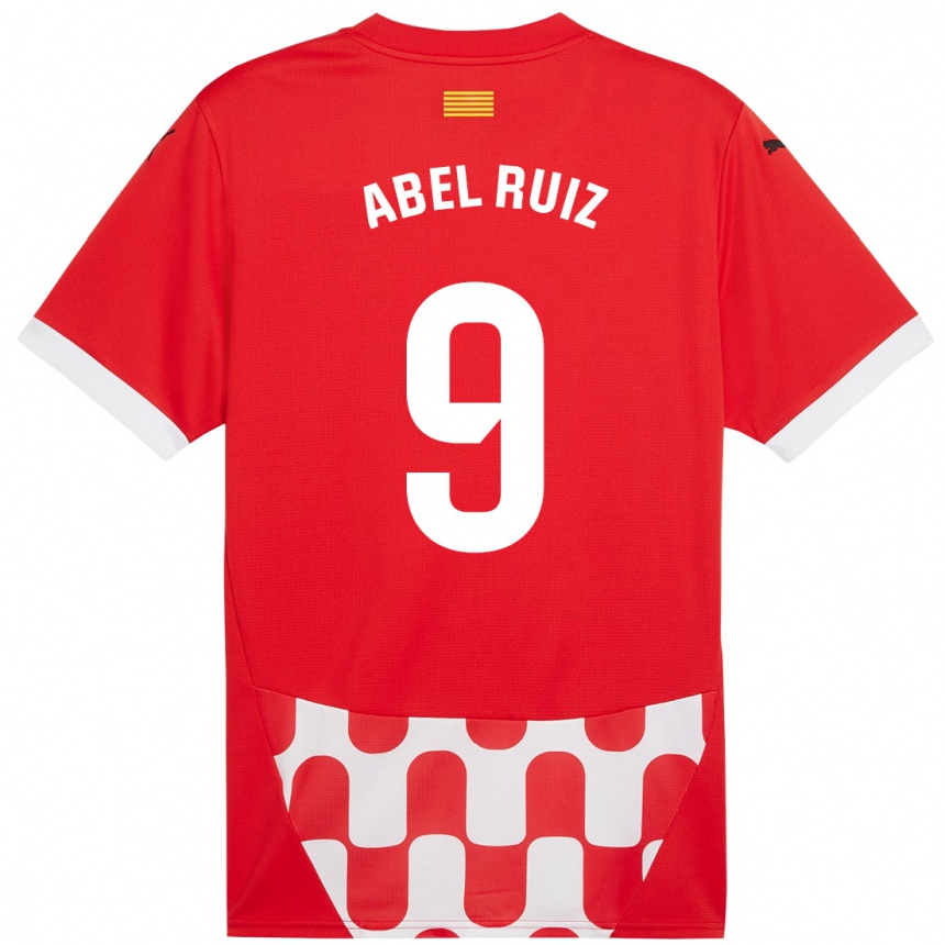 Kids Football Abel Ruiz #9 Red White Home Jersey 2024/25 T-Shirt Australia