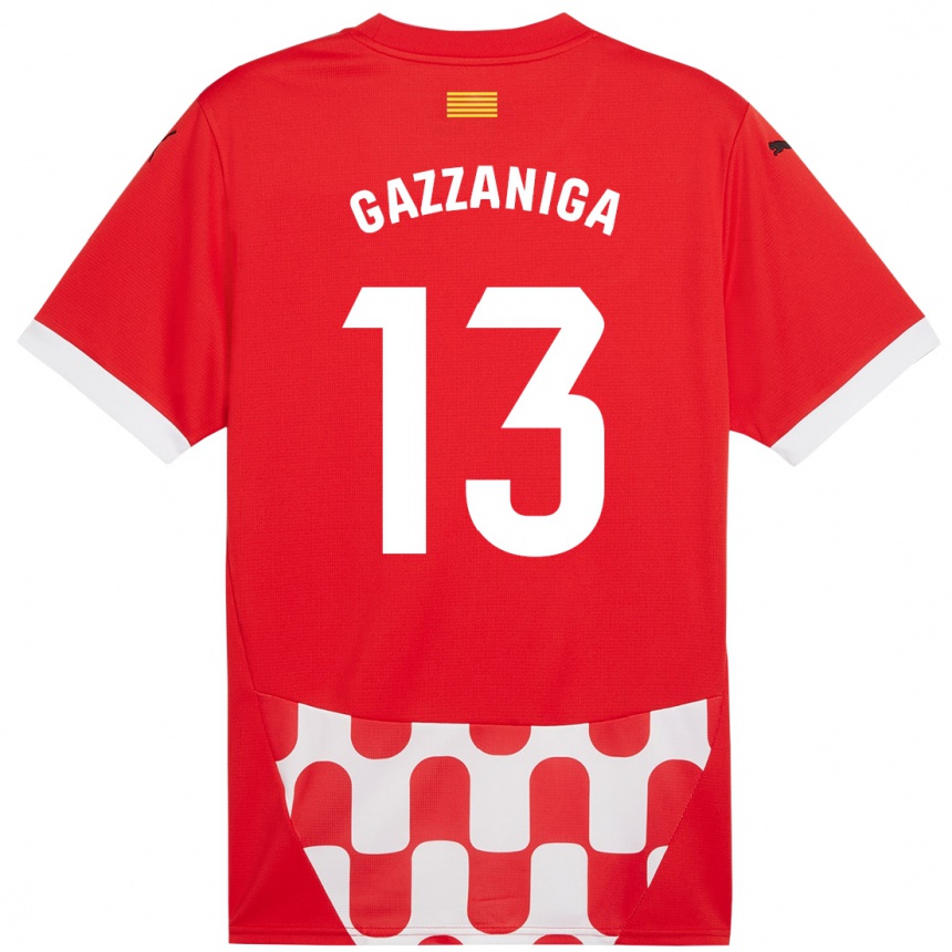 Kids Football Paulo Gazzaniga #13 Red White Home Jersey 2024/25 T-Shirt Australia